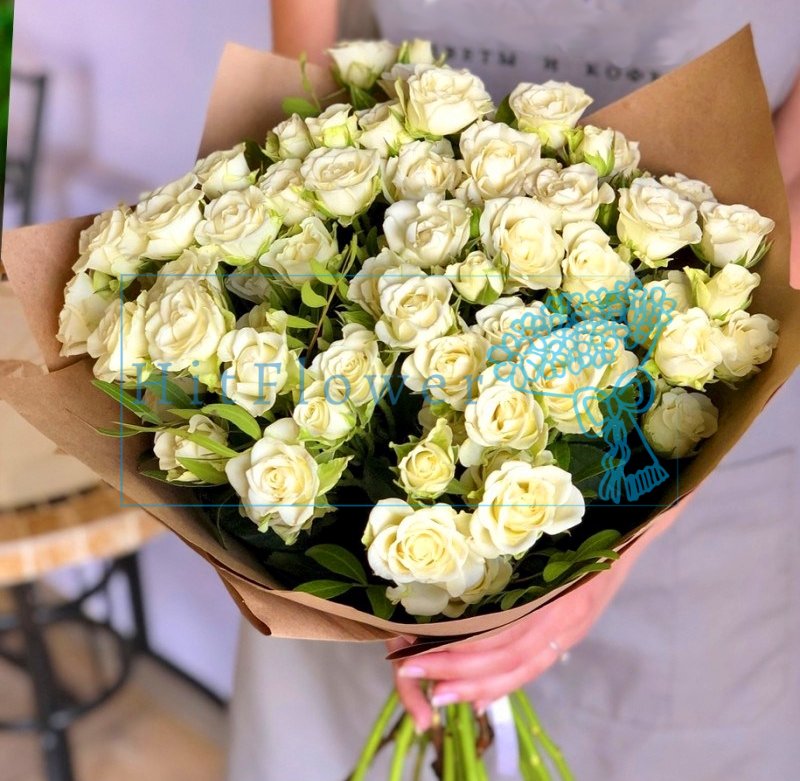 Букет пушистый снег Букет роз Пушистый снег